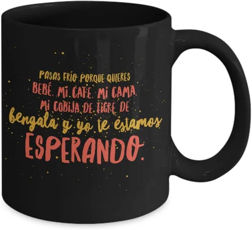 Miniatura 2 de Taza de Cafe Esperando Vaso, taza café divertidas, tazas personalizadas, coffee mug inspiradoras, taza con mensajes positivos.