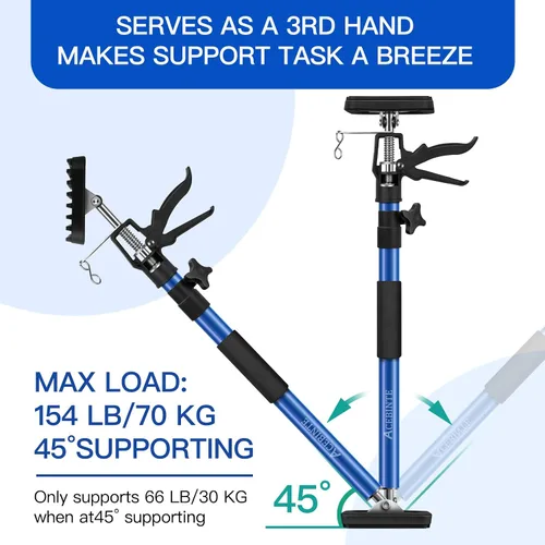 Miniatura 2 de 2PK poste de soporte, sistema de soporte telescópico de acero ajustable rápido de tercera mano, varilla de soporte, soporta hasta 154 libras