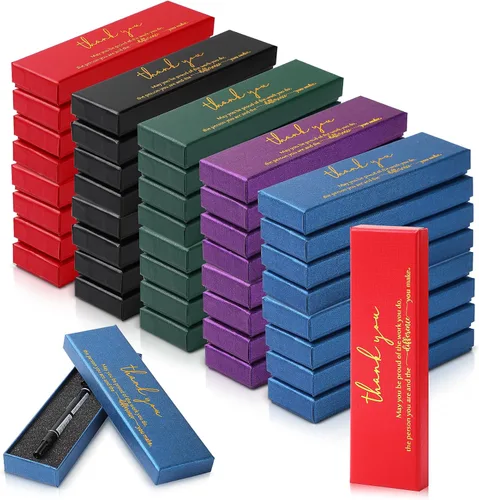 Fulmoon 24 cajas inspiradoras para bolígrafos para el Día del Padre, cajas vacías para bolígrafos de agradecimiento para exhibir joyas, estuches con