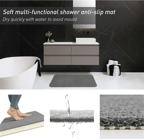 Miniatura 2 de Secure Mat, tapete antideslizante para bañera, lo último en antideslizante, tapete de ducha para bañera, ducha, baño (beige, 15.75 x 23.62 pulgadas)