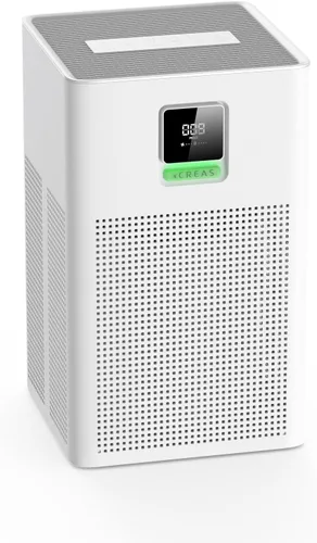 Purificador de aire para dormitorio del hogar hasta 1937 pies cuadrados, filtro de aire HEPA 13 con filtro grueso lavable para mascotas olor a