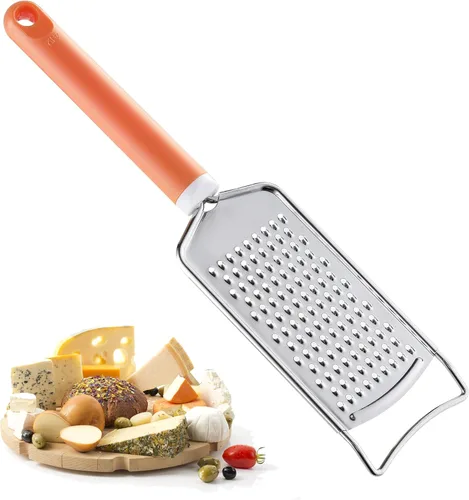 Vituer - Rallador de queso con asa, ralladores de acero inoxidable para cocina, rallador de queso de mano, ideal para queso, jengibre, chocolate,