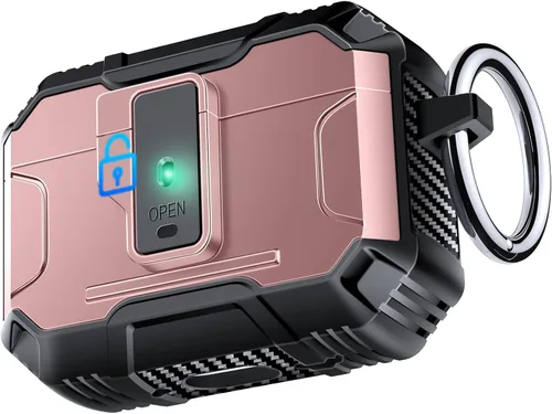 Miniatura 11 de Amoured AutoPOP - Funda para AirPods Pro de 1ª generación con cerradura y llavero, protección resistente de 360° y mecanismo de apertura de 1 clic