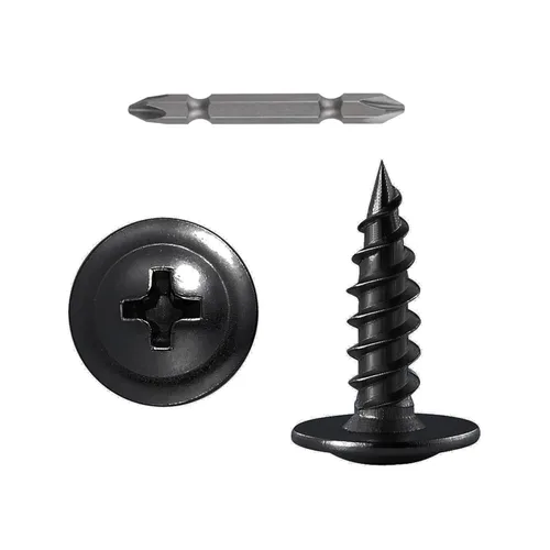 Miniatura 11 de WensiLon - Tornillos para madera de cabeza segmentada Phillips #8, de acero inoxidable 410, metal autorroscante rápido, juego surtido Plateado