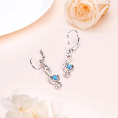 Miniatura 90 de Aretes colgantes de filigrana de plata de ley 925, margarita, loto, flor de rosa, piedra lunar, lágrima para mujer, nudo celta infinito, margarita