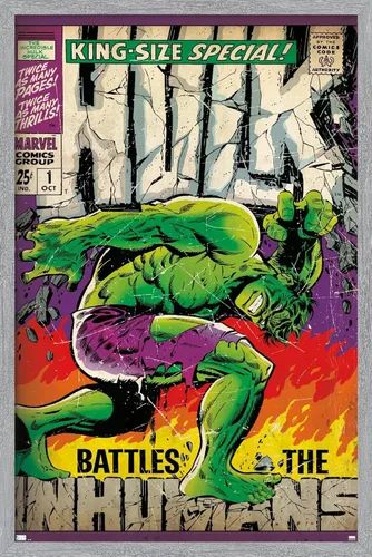 Miniatura 16 de Trends International Marvel Comics Hulk - Póster especial #1 para pared, 34 pulgadas de largo x 22.4 pulgadas, versión enmarcada en negro Versión