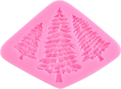 Miniatura 3 de ZiXiang Molde de silicona para pastel de árbol de Navidad, fiesta de cumpleaños, bricolaje, decoración de pasteles, decoración de cupcakes, arcilla