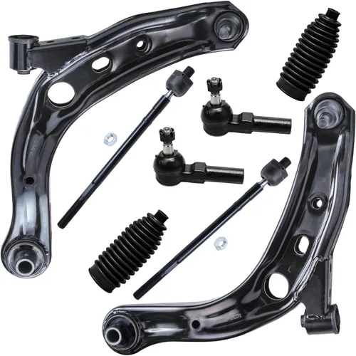 Miniatura 176 de Detroit Axle - Kit de brazos de control de extremo delantero de 8 piezas para Dodge Dakota 00-04, Durango 00-03, 4 brazos de control superior e