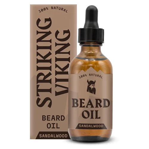 Miniatura 16 de Striking Viking Aceite de vainilla para barba para hombres, acondicionador derivado naturalmente con aceites de argán y jojoba para suavizar