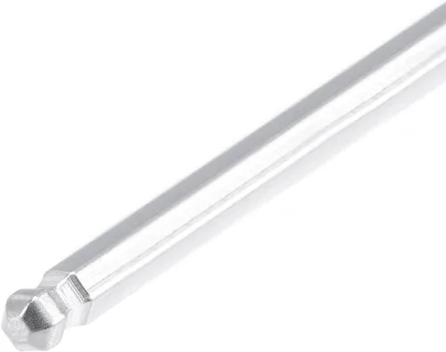 Miniatura 5 de uxcell Llave de llave hexagonal de extremo de bola de 0.079 in, herramienta de reparación CR-V de brazo largo en forma de L Tono plateado