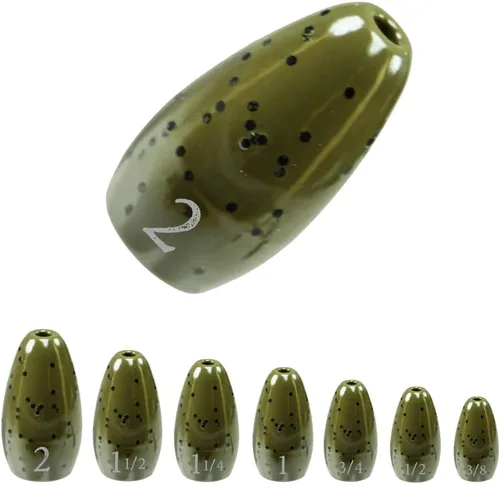 Miniatura 9 de Reaction Tackle Pesas de Tungsteno para Voltear para Pesca de Lobina - Plomos para Perforar Cobertura Pesada - Agua Dulce y Salada - Usadas