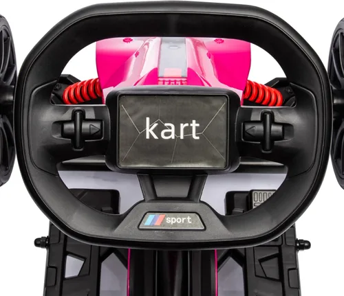 Miniatura 8 de Aosom Go Kart eléctrico de 12 V para niños, juguete para montar al aire libre con accionamiento hacia adelante hacia atrás y velocidad ajustable