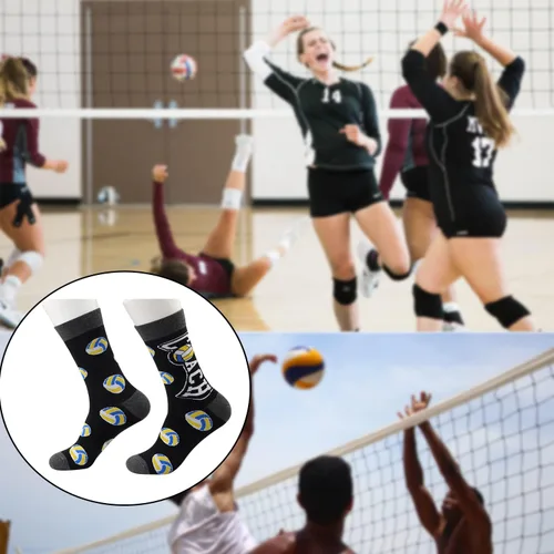 Miniatura 7 de Regalo de entrenador de voleibol, 2 pares de calcetines de voleibol para entrenador de agradecimiento, regalo de voleibol, regalo de agradecimiento