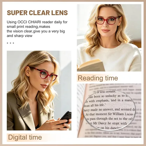 Miniatura 2 de Occi Chiari - Lentes de lectura para mujer 1.0 1.25 1.5 a 6.0, Marrón, 100