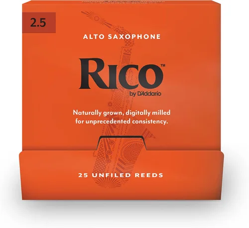 Miniatura 14 de D’Addario Woodwinds, cañas para saxofón Rico, saxofón alto, RJA2520, resistencia 2.0, paquete de 25