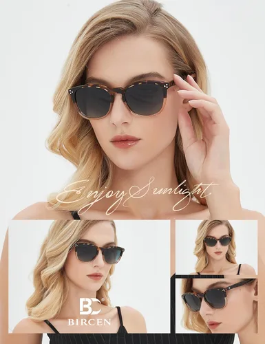 Miniatura 17 de Gafas de sol polarizadas para mujer con protección UV para mujer, a la moda, grandes sombras con marco de acetato BC2110