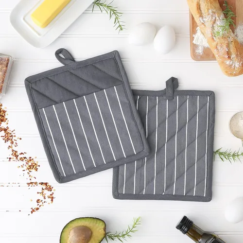 Miniatura 3 de Grado profesional y comercial, cocina Chef Stripe, agarraderas, gris