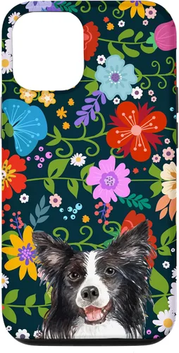 Miniatura 27 de Funda para iPhone 14 Border Collie Ditsy Flower Floral Pattern para mujer