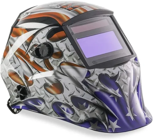 Miniatura 3 de KT Industries Casco de soldadura de oscurecimiento automático de acero americano (4-1052)
