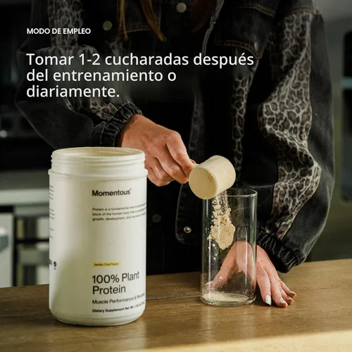 Miniatura 6 de Momentous - Proteína vegana en polvo - 20 g de proteína a base de plantas - Certificada NSF para el deporte - Sin gluten - Sin transgénicos - 22