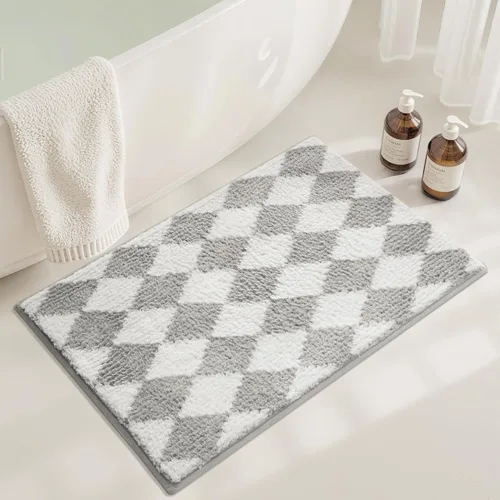 Miniatura 154 de GRANNY SAYS Alfombras de baño antideslizantes, lavables, extra suaves y absorbentes de agua para baño, alfombra de baño peluda de felpa, alfombra