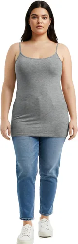 Miniatura 142 de Emmalise Camisola larga casual básica para mujer, con tirantes ajustables, top en capas