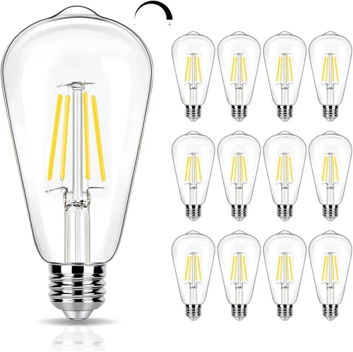Paquete de 12 bombillas LED regulables de color blanco frío de 4000 K, equivalente a 40 W, bombillas Edison de base E26 de 40 vatios, bombillas LED