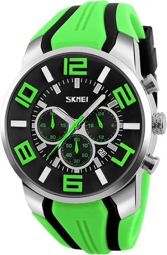 Reloj deportivo para hombre, color verde, rojo, negro, azul, naranja, diseño colorido, elegante y elegante para correr y entrenamiento
