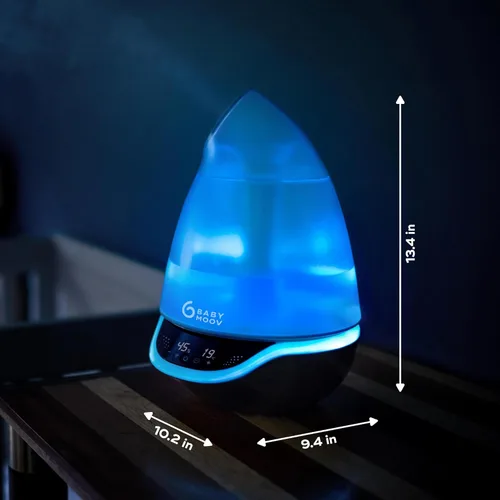 Miniatura 6 de Babymoov Hygro Plus Humidificador de niebla fría 3 en 1, control de humedad, luz nocturna multicolor y difusor de aceites esenciales, fácil uso