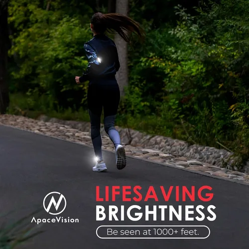 Miniatura 3 de LED Safety Light (2 Pack) - Clip On Strobe/Running Lights for Runners, Dog, Bike, Walking, Boat, Kayak, Stroller and More - High Visibility Blanco