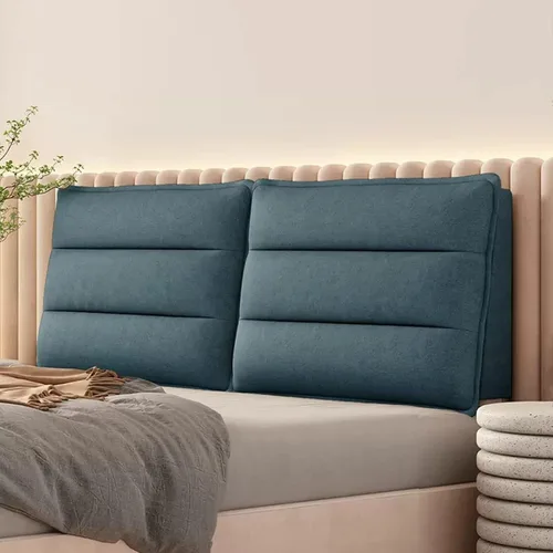 Respaldo de cama tapizado para cabecero grande, almohada de lectura, relleno de hueco, almohadilla de soporte lumbar extraíble, sin cabecero, 78.7