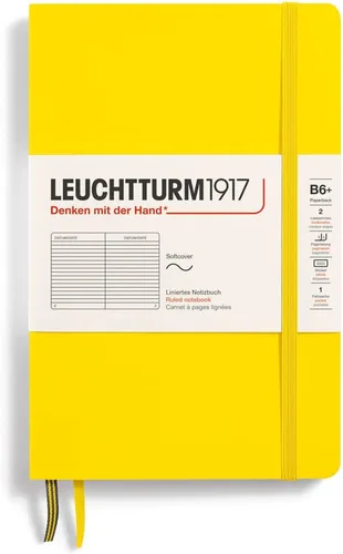 Miniatura 22 de LEUCHTTURM1917 - Cuaderno de tapa blanda de tapa blanda B6+ - 123 páginas numeradas para escribir y escribir en diario (Doted, Sage)