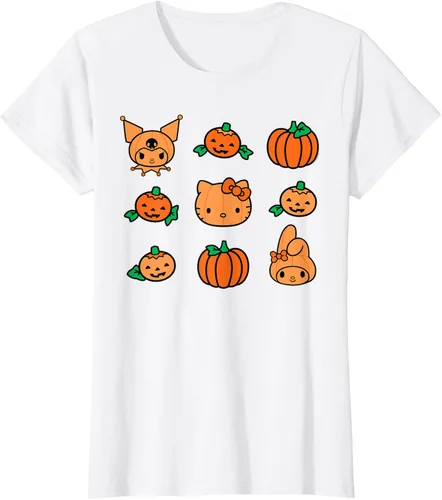 Miniatura 13 de Camiseta de Halloween Hello Kitty My Melody Kuromi Pumpkins