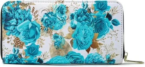Miniatura 119 de Cartera de mano para mujer, estilo bohemio, con RFID, elegante, espaciosa con correa para viajes, capacidad para tarjetas, teléfono, dinero