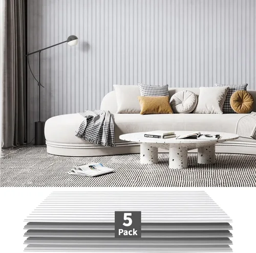 Miniatura 13 de Art3dwallpanels Paquete de 10 Paneles Acústicos, 48" X 12" X 0.43" Paneles de Pared Insonorizados, Autoadhesivos de Alta Densidad que Absorben