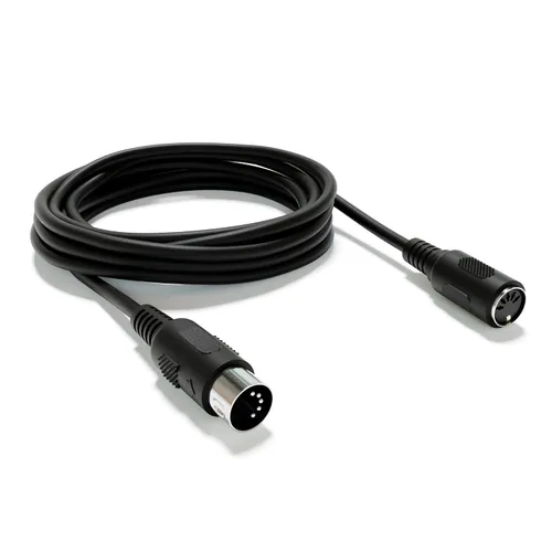 Miniatura 2 de Cable de audio de extensión MIDI - DIN de 5 pines - macho a macho/hembra [macho a hembra 200 cm - 78.74"]