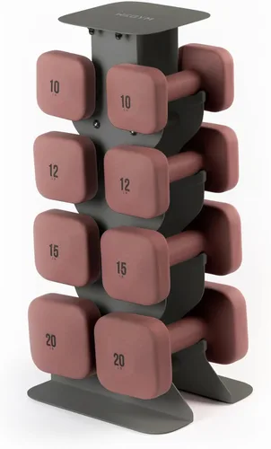 Miniatura 48 de WeGym SafeGrip Square Dumbbells with Anti Slip Handles, Aesthetic Free Weights for Home Workouts, Stable Design Prevents Rolling during Floor