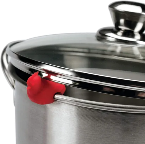 Miniatura 3 de Tovolo - Juego de 3 soportes de tapa de olla de silicona con animales de granja, resistente al calor, a prueba de derrames, gadget de cocina