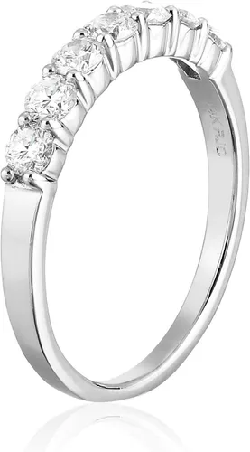 Miniatura 2 de VIR JEWELS Anillo de aniversario de boda de diamantes de 34 quilates (ctw) para mujer, anillo de compromiso de diamantes redondos de oro blanco