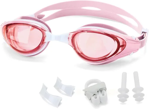 Miniatura 10 de WAVE Gafas de natación miope, gafas de natación miopes para adultos y jóvenes, marco de silicona cómodo con protección UV antivaho Azul Aqua