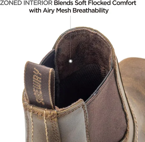 Miniatura 6 de SUREWAY - Botas vaqueras Chelsea del oeste para hombre, punta cuadrada, resistentes para todo tipo de clima, diseñadas para mayor comodidad