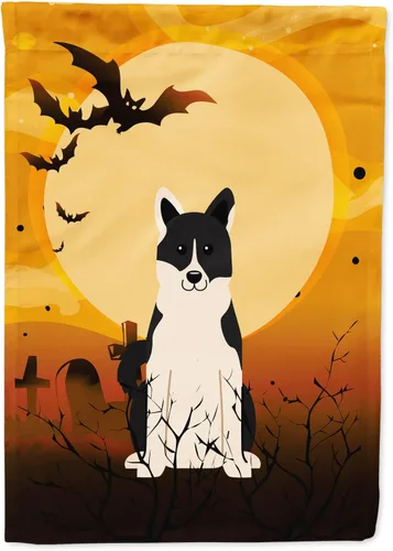 Miniatura 29 de Caroline's Treasures BB4307GF - Bandera de Halloween Airedale para jardín, bandera decorativa para patio exterior, obras de arte de patio, macizos