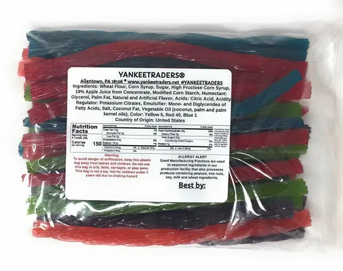 Miniatura 2 de YANKEETRADERS - Giros surtidos de regaliz de frutas, bolsa de 12 onzas