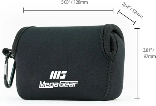 Miniatura 2 de Megagear Canon Powershot Sx730 Hs, Sx720 Hs, Sx710 Hs, G16, G15 Funda de neopreno ultra ligera para cámara, con mosquetón, color negro - MG1245