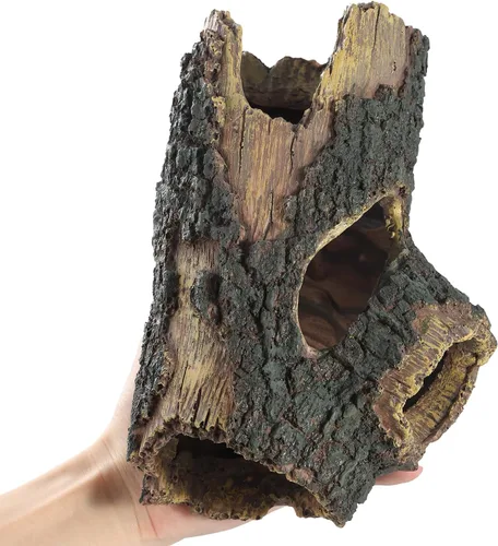 Miniatura 3 de IBWell Decoraciones de Madera para Acuario de Peces, Troncos Falsos de Resina Decoración de Terrario, Escondite de Reptiles Refugio de Acuario