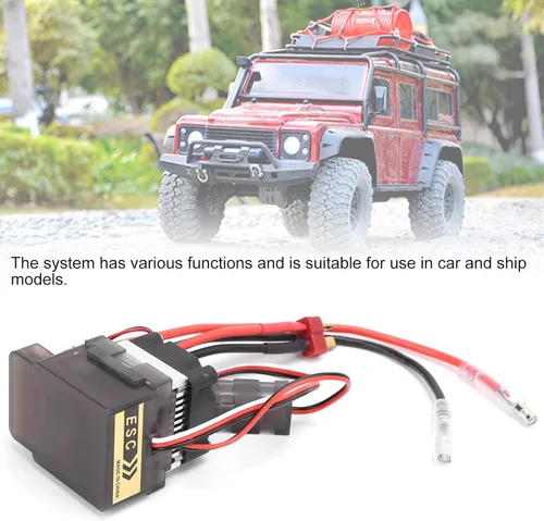 Miniatura 4 de RC cepillado ESC, 320A bidireccional con ventilador de refrigeración de freno, ESC cepillado bidireccional para coches RC barcos, modelos vehículos