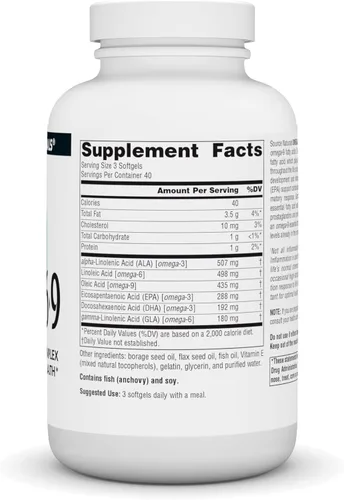 Miniatura 2 de Source Naturals Omega 3-6-9, Complejo de ácidos grasos esenciales para la salud cardíaca y cerebral* - 120 cápsulas blandas