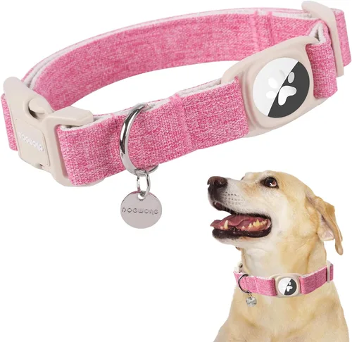 Miniatura 31 de DOGWONG Collar para perro de San Valentín, collar ajustable de algodón con corazón de caramelo azul, perfecto para perros pequeños a medianos