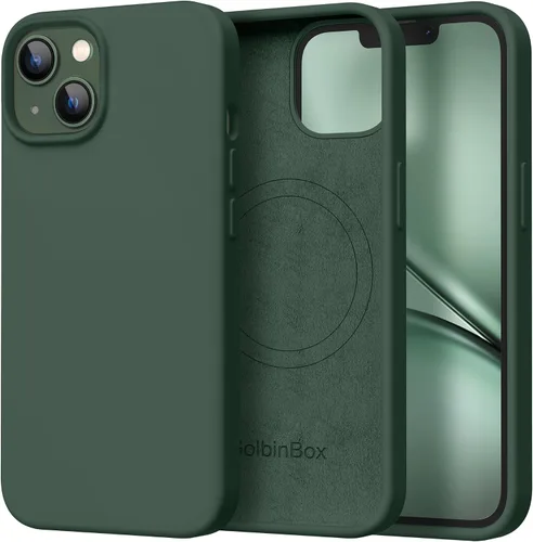 Miniatura 17 de GolbinBox Funda magnética para iPhone 17, compatible con MagSafe, cubierta de silicona integrada para control de cámara, funda de silicona líquida a