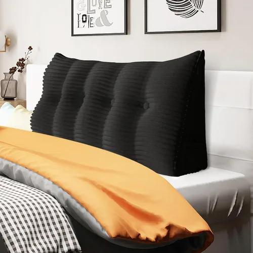Miniatura 43 de Almohada de cuña gruesa de 14 libras tamaño King para cabecero, posicionador de cuerpo, almohada de lectura triangular para sentarse en la cama